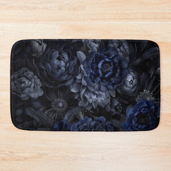 Item preview, Victorian Nocturnal Blooms Midnight Blue designed and sold by artsandsoul.