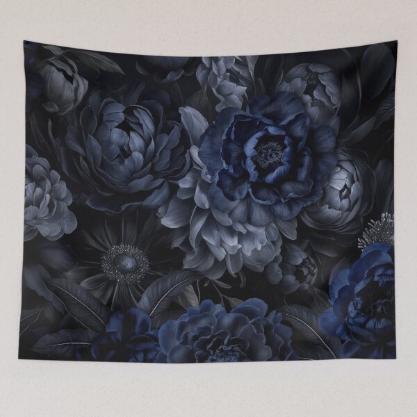 Item preview, Victorian Nocturnal Blooms Midnight Blue designed and sold by artsandsoul.
