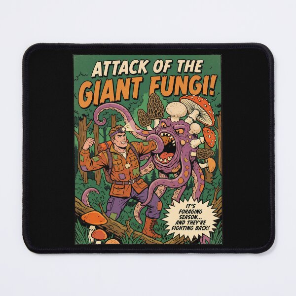 Item preview, Attack Of The Giant Fungi - Funny Mushroom Foraging designed and sold by TB Designs Official.