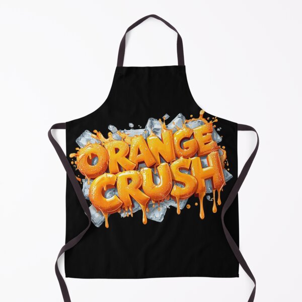 Item preview, ORANGE CRUSH – Juicy Citrus Splash Typography with Ice Cubes designed and sold by SplashPixel.