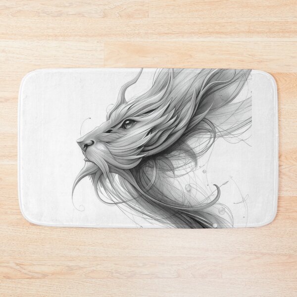 Item preview, Mythical Spirit Beast – Elegant Graphite Line Art Fantasy Illustration designed and sold by Raja265.