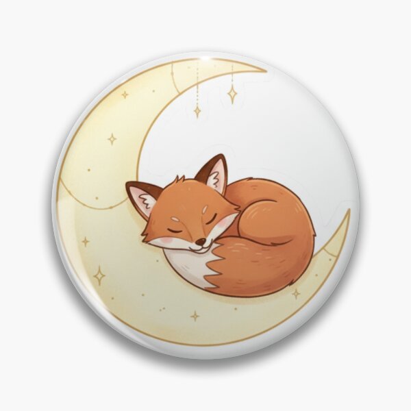 Item preview, Sleeping Fox in the Moon designed and sold by CosmicCutouts.