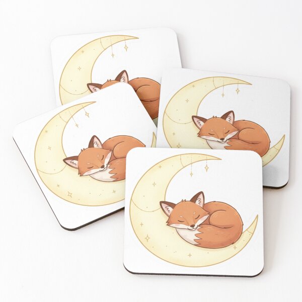 Item preview, Sleeping Fox in the Moon designed and sold by CosmicCutouts.