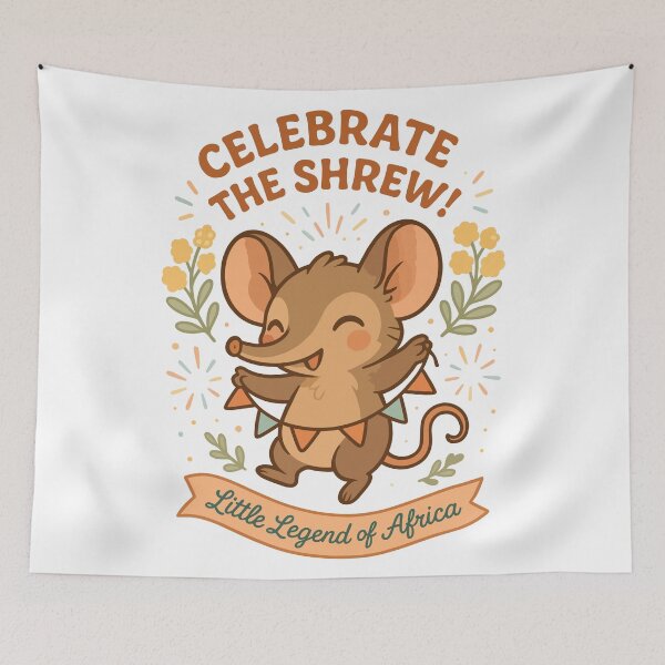 Item preview, Elephant Shrew Celebration Character Art designed and sold by WildlifeInc.