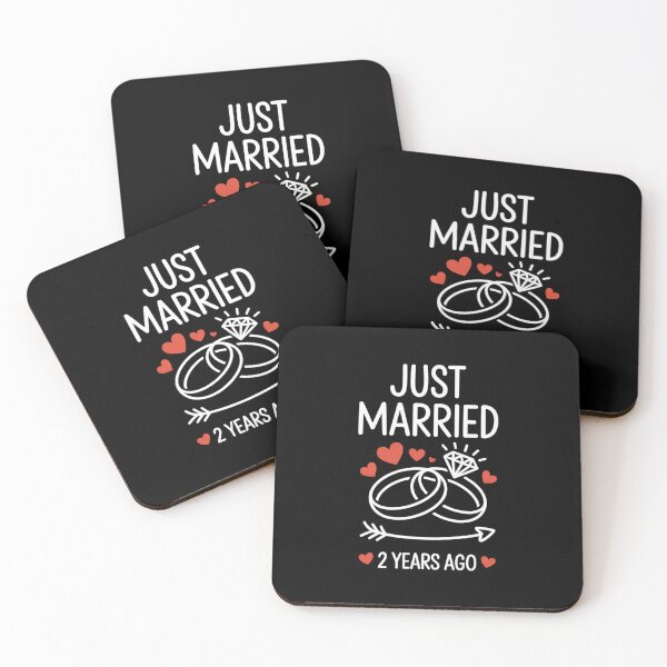 Item preview, Just Married 2 Years Ago Anniversary Wedding Rings Design designed and sold by Gogetgiggles.
