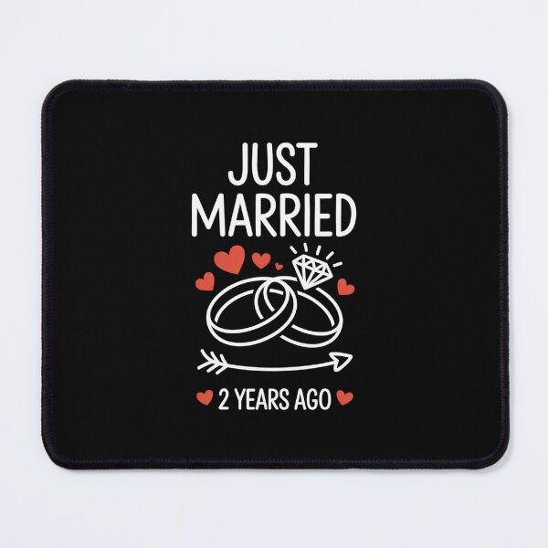 Item preview, Just Married 2 Years Ago Anniversary Wedding Rings Design designed and sold by Gogetgiggles.