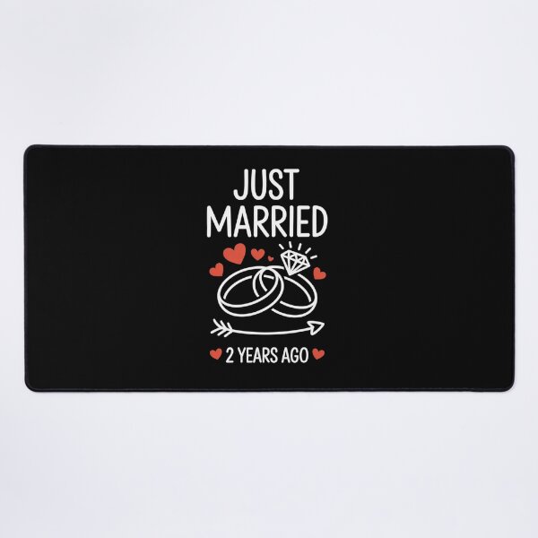 Item preview, Just Married 2 Years Ago Anniversary Wedding Rings Design designed and sold by Gogetgiggles.