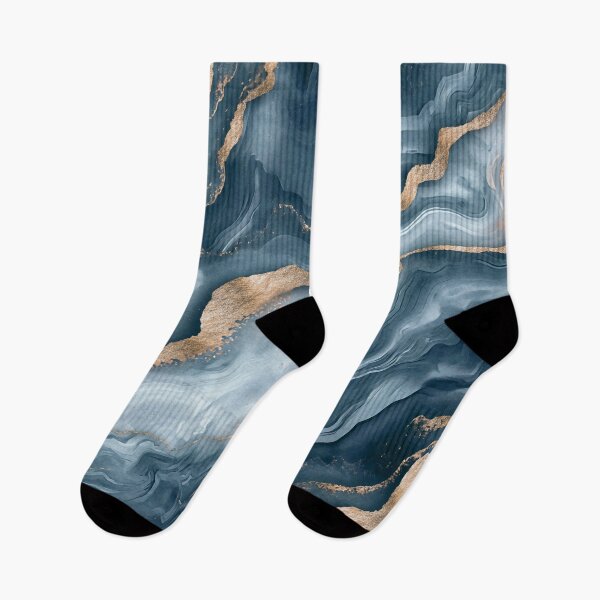 Item preview, Marble Elegance Blue Grey Gold designed and sold by artsandsoul.