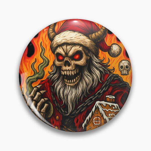 Item preview, Dark Krampus Santa – Flaming Gothic Christmas Horror Art designed and sold by DreamiCanvas.