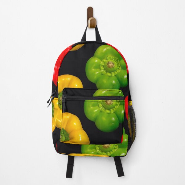 Item preview, Colorful Bell Pepper Pattern On Black Background For Food, Kitchen, And Design Stock designed and sold by Bure-NS.