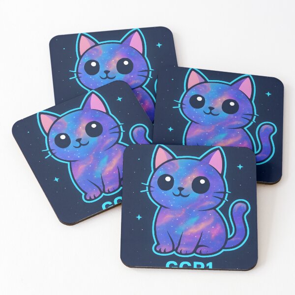 Item preview, GCR1 Cosmic Galaxy Cat – Cute Neon Space Kitty Cartoon Design designed and sold by GCR1.