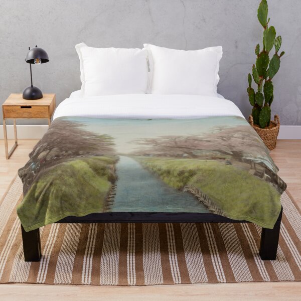 Item preview, Cherry Blossom Canal – Vintage Japanese Landscape Art designed and sold by Vintage by Kaya.