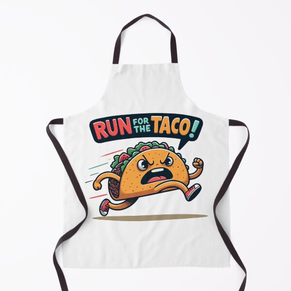 Item preview, RUN FOR THE TACO!! T-Shirt - Funny Angry Taco Speech Bubble Running Tee designed and sold by Design-Pro-21.