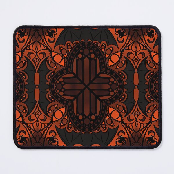 Item preview, Gothic Vampire Cathedral Stained Glass Orange designed and sold by JamieWetzel.
