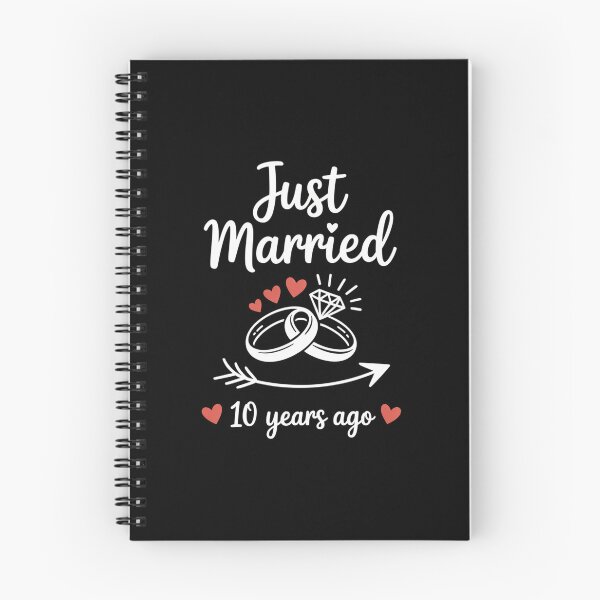 Item preview, Just Married 10 Years Ago Anniversary Wedding Rings Design designed and sold by Gogetgiggles.