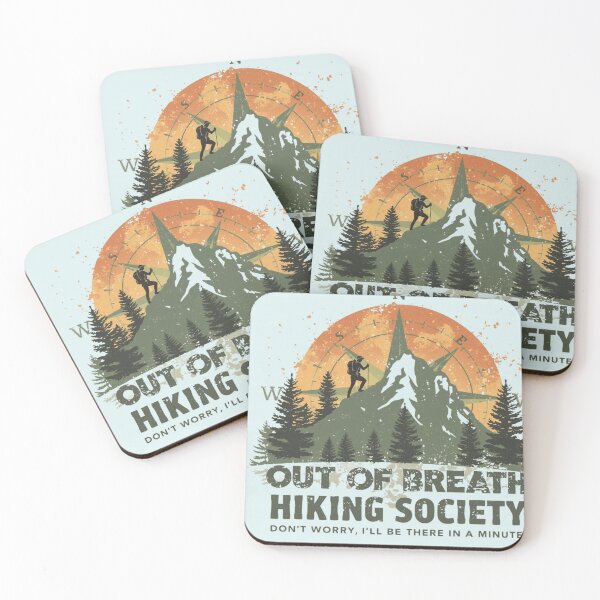 Item preview, Out of Breath Hiking Society Shirt – Funny Hiking Tee – Vintage Mountain Camping designed and sold by Printsouf.