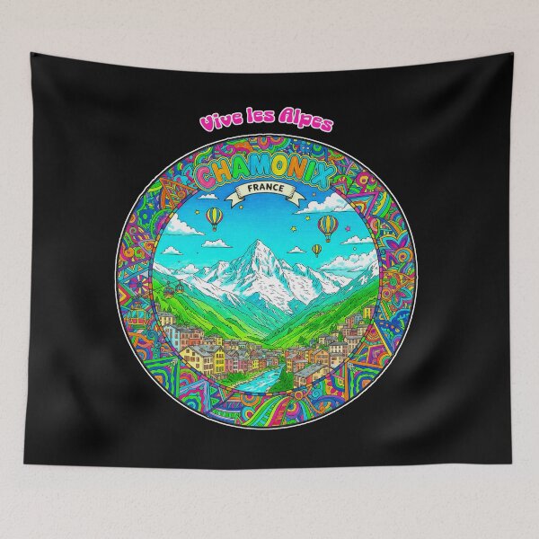Item preview, Chamonix, France – Vive les Alpes / Long Live the Alps designed and sold by FrancophileFun.