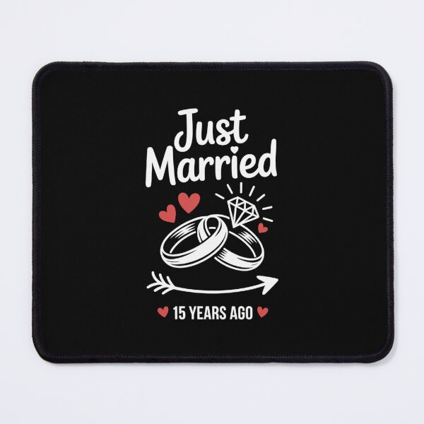 Item preview, Just Married 15 Years Ago - Wedding Rings and Love Design designed and sold by Gogetgiggles.