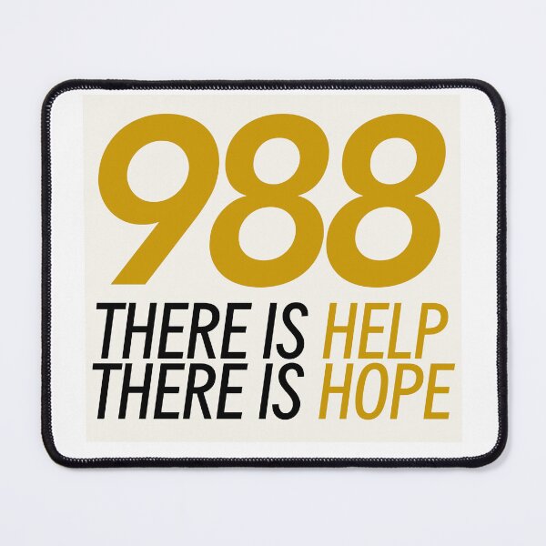 Item preview, Gold, suicide prevention hotline 988 there is help there is hope designed and sold by TB Designs Official.