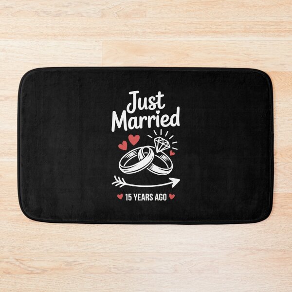 Item preview, Just Married 15 Years Ago - Wedding Rings and Love Design designed and sold by Gogetgiggles.