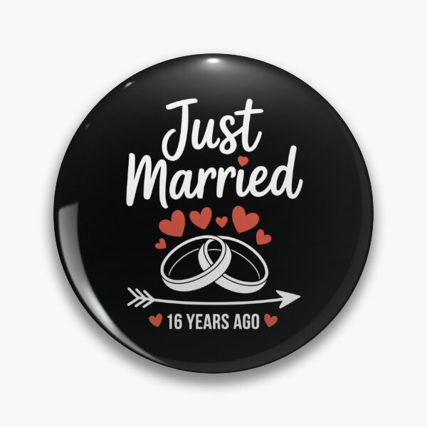 Item preview, Just Married 16 Years Ago - Wedding Rings and Love Design designed and sold by Gogetgiggles.
