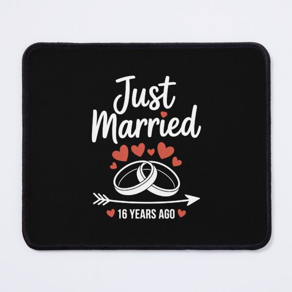 Item preview, Just Married 16 Years Ago - Wedding Rings and Love Design designed and sold by Gogetgiggles.