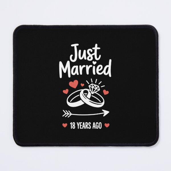 Item preview, Just Married 18 Years Ago - Wedding Rings and Love Design designed and sold by Gogetgiggles.