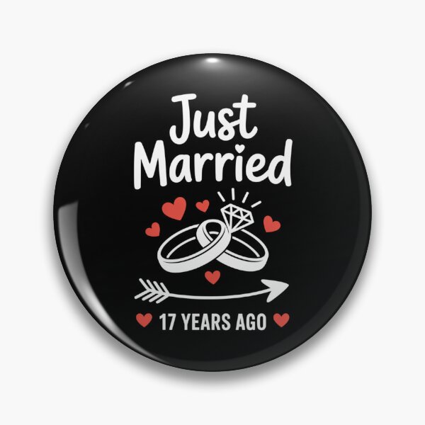 Item preview, Just Married 17 Years Ago - Wedding Rings and Love Design designed and sold by Gogetgiggles.
