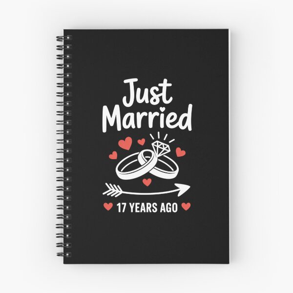 Item preview, Just Married 17 Years Ago - Wedding Rings and Love Design designed and sold by Gogetgiggles.