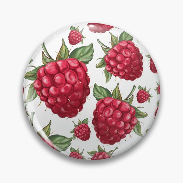 Item preview, Raspberry Digital Pattern Hand Painted Illustration by Dina Stoianova designed and sold by Dina Stoianova.