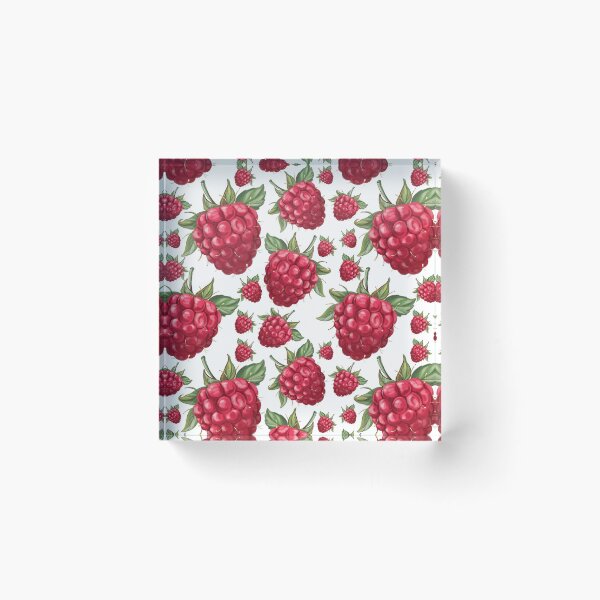 Item preview, Raspberry Digital Pattern Hand Painted Illustration by Dina Stoianova designed and sold by Dina Stoianova.