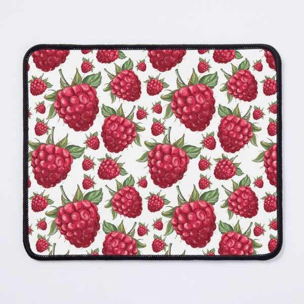 Item preview, Raspberry Digital Pattern Hand Painted Illustration by Dina Stoianova designed and sold by Dina Stoianova.