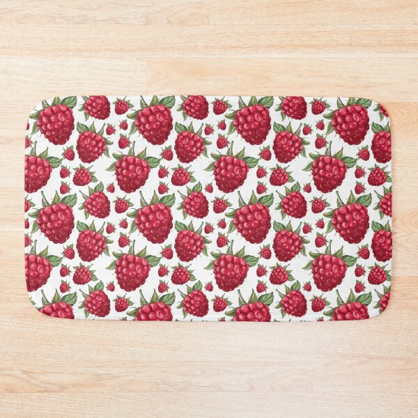 Item preview, Raspberry Digital Pattern Hand Painted Illustration by Dina Stoianova designed and sold by Dina Stoianova.