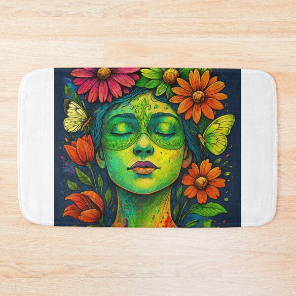 Item preview, A dreamy girl is holding some Daisy flowers ? designed and sold by Madebypiyu.