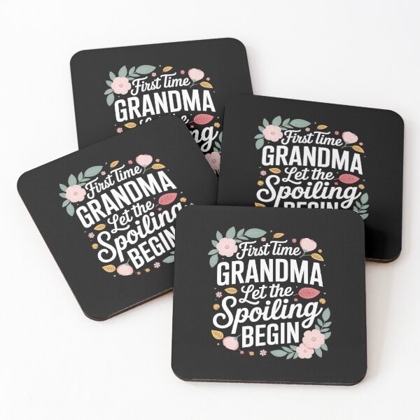 Item preview, First Time Grandma Let the Spoiling Begin – Floral Grandma Design designed and sold by Gogetgiggles.