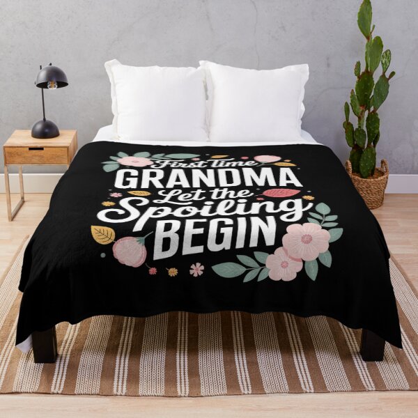 Item preview, First Time Grandma Let the Spoiling Begin – Floral Grandma Design designed and sold by Gogetgiggles.
