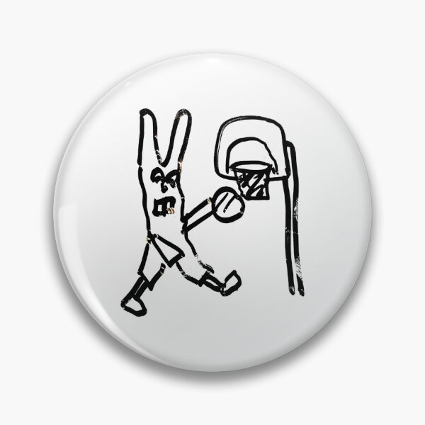 Item preview, Basketball Bunny Doodle - Basketball Hare Cool Bunny designed and sold by The Sticker Bureau.