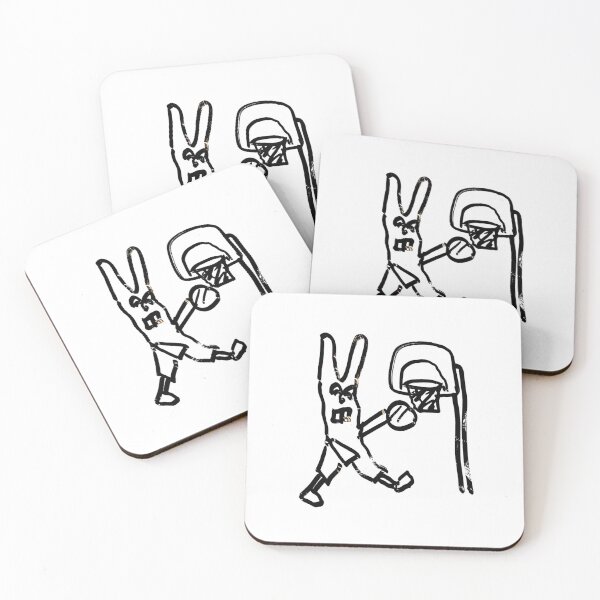Item preview, Basketball Bunny Doodle - Basketball Hare Cool Bunny designed and sold by The Sticker Bureau.
