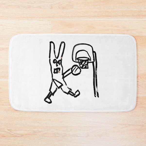 Item preview, Basketball Bunny Doodle - Basketball Hare Cool Bunny designed and sold by The Sticker Bureau.