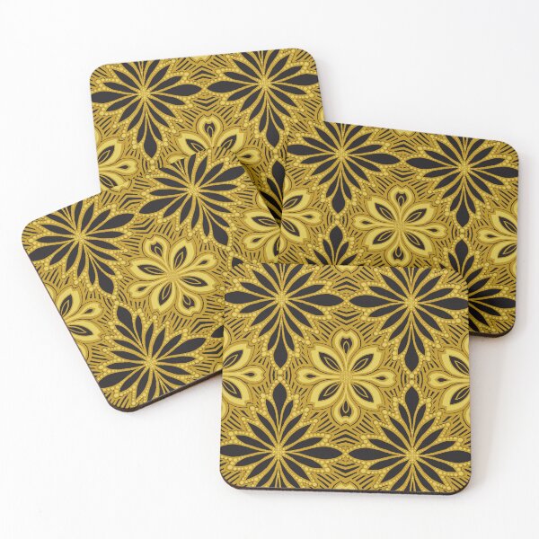 Item preview, Regal Black and Gold Damask Floral Art Deco Golden Opulence Pattern designed and sold by JamieWetzel.