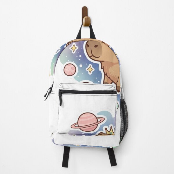 Item preview, Capybara Floating in a Galaxy with Stars and Planets designed and sold by CosmicCutouts.