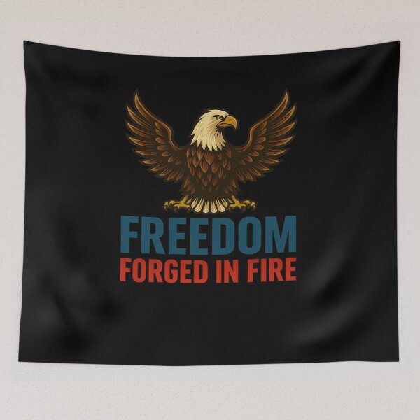 Item preview, Freedom Forged In Fire Eagle Strength Art designed and sold by ArtComixHaven.