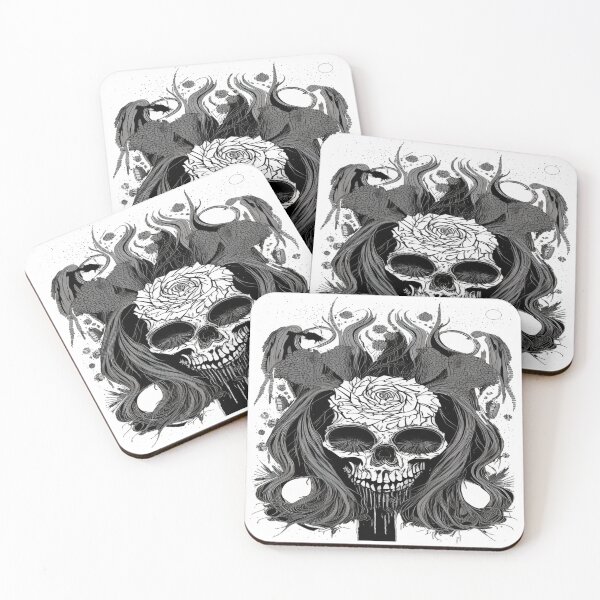 Item preview, "Dark Floral Skull with Mystical Accents" designed and sold by Fadi Alyaldani.