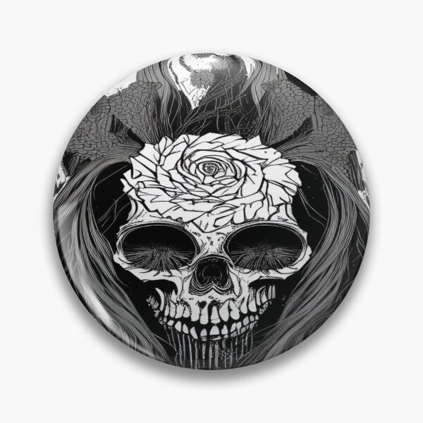 Item preview, "Dark Floral Skull with Mystical Accents" designed and sold by Fadi Alyaldani.