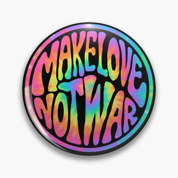 Item preview, Make Love Not War - Round Tie Dye  designed and sold by Daniel Watts.