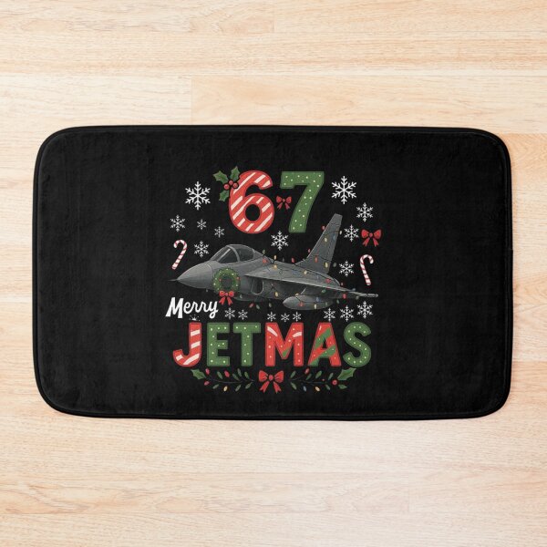 Item preview, Christmas Fighter Jet 67 Merry Jetmas Holiday Lights Design designed and sold by love3617.
