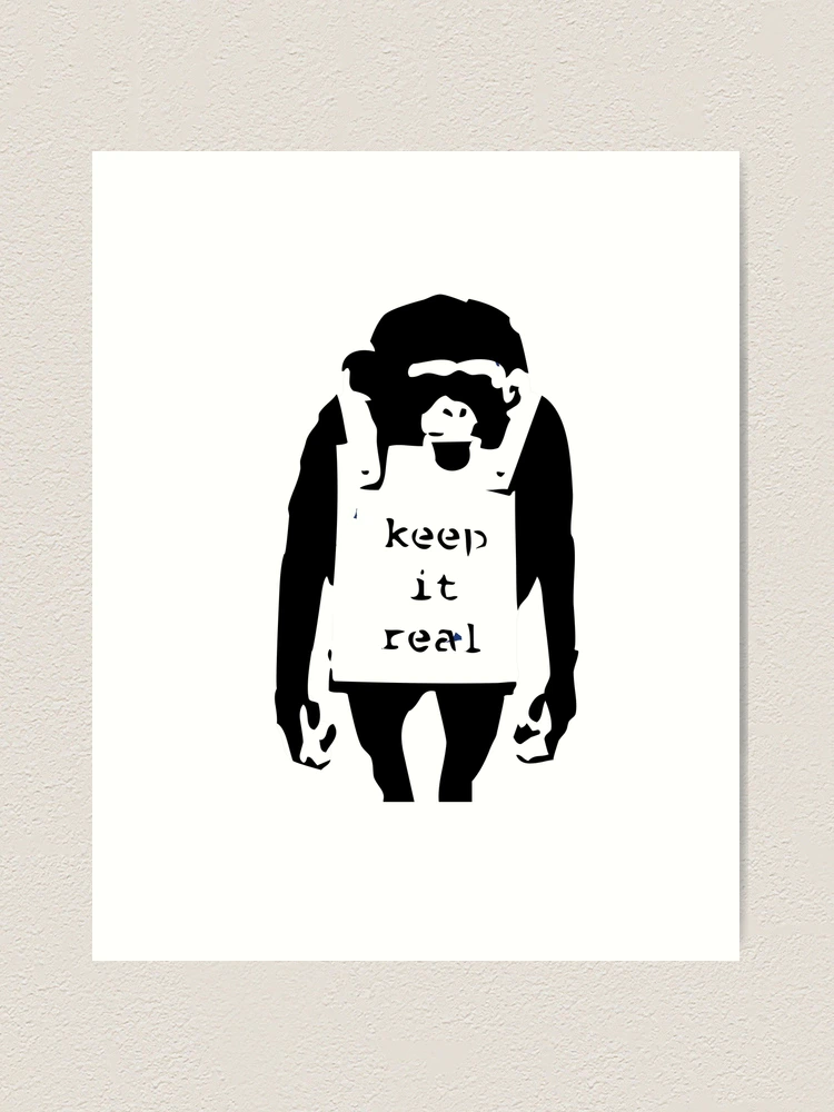 Banksy Keep It Real Monkey Stencil Wall Painting Art Replica Graffiti  Stencils