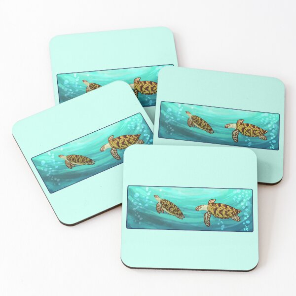 Item preview, Hawksbill Turtles In The Ocean designed and sold by Aloe and Monstera.