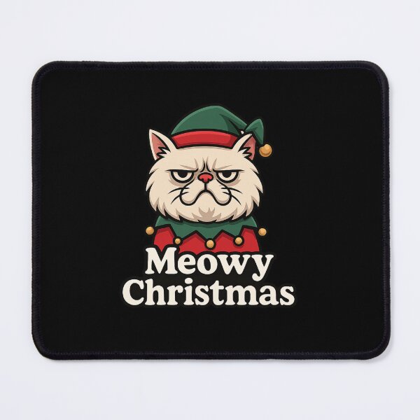 Item preview, Meowy Christmas Grumpy Cat - Funny Cat Lover Christmas Gift designed and sold by PunchDrop.