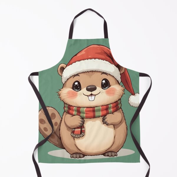 Artikelvorschau, Kawaii Weihnachtsbiber Illustration entworfen und verkauft von wildexperience.